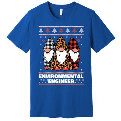 Merry Christmas Santa Gnome Environtal Engineer Xmas Funny Gift Premium T-Shirt