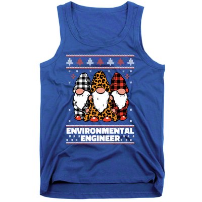 Merry Christmas Santa Gnome Environtal Engineer Xmas Funny Gift Tank Top