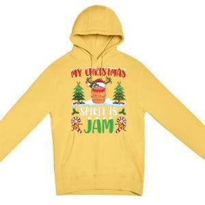 My Christmas Spirit Jam Wearing Santa Hat Xmas Christmas Gift Premium Pullover Hoodie