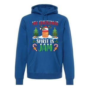 My Christmas Spirit Jam Wearing Santa Hat Xmas Christmas Gift Premium Hoodie