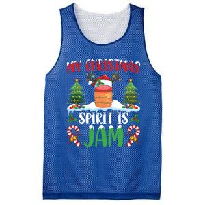 My Christmas Spirit Jam Wearing Santa Hat Xmas Christmas Gift Mesh Reversible Basketball Jersey Tank