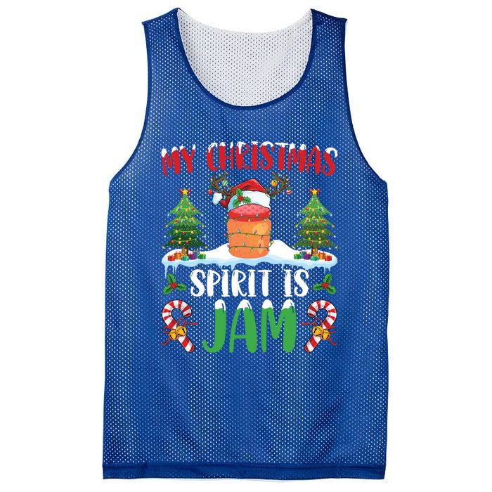 My Christmas Spirit Jam Wearing Santa Hat Xmas Christmas Gift Mesh Reversible Basketball Jersey Tank