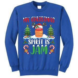 My Christmas Spirit Jam Wearing Santa Hat Xmas Christmas Gift Tall Sweatshirt