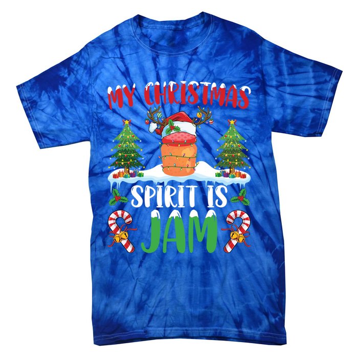 My Christmas Spirit Jam Wearing Santa Hat Xmas Christmas Gift Tie-Dye T-Shirt