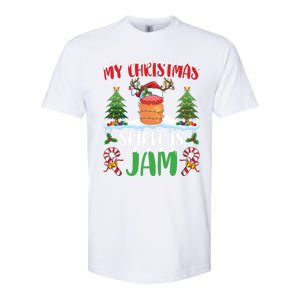 My Christmas Spirit Jam Wearing Santa Hat Xmas Christmas Gift Softstyle CVC T-Shirt