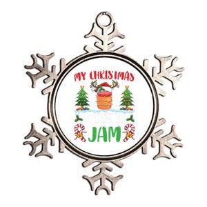 My Christmas Spirit Jam Wearing Santa Hat Xmas Christmas Gift Metallic Star Ornament