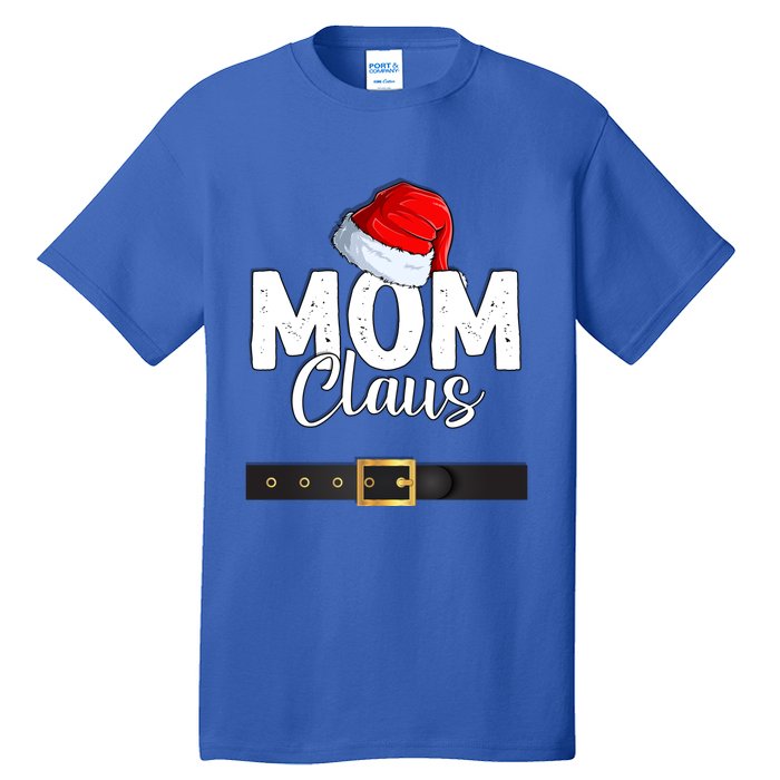 Mom Christmas Santa Claus Costume For Mama Mother Santa Suit Gift Tall T-Shirt