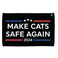 Make Cats Safe Again Funny 2024 Presidential Election Grommeted Golf Towel