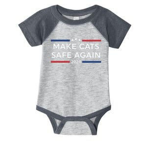 Make Cats Safe Again Funny 2024 Presidential Election Infant Baby Jersey Bodysuit