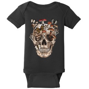 Mushroom Collector Skull Gift Baby Bodysuit