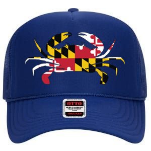 Maryland Crab State Pride Flag High Crown Mesh Back Trucker Hat