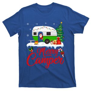 Merry Camper Santa Camping Funny Rv Camper Christmas Cool Gift T-Shirt