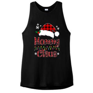 Mommy Christmas Santa Claus Red Plaid Gift Mommy Claus Cool Gift Ladies PosiCharge Tri-Blend Wicking Tank