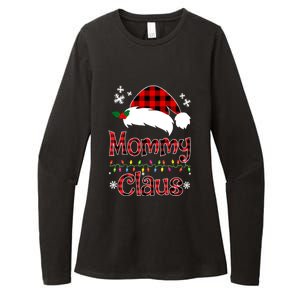 Mommy Christmas Santa Claus Red Plaid Gift Mommy Claus Cool Gift Womens CVC Long Sleeve Shirt