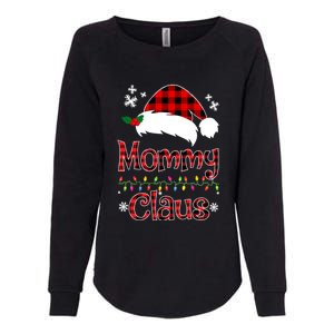 Mommy Christmas Santa Claus Red Plaid Gift Mommy Claus Cool Gift Womens California Wash Sweatshirt