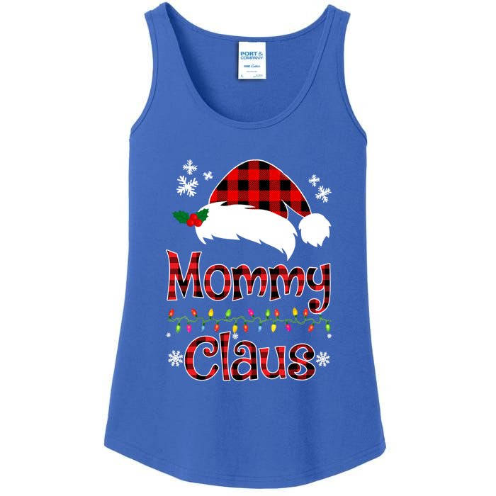 Mommy Christmas Santa Claus Red Plaid Gift Mommy Claus Cool Gift Ladies Essential Tank