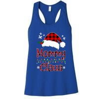 Mommy Christmas Santa Claus Red Plaid Gift Mommy Claus Cool Gift Women's Racerback Tank