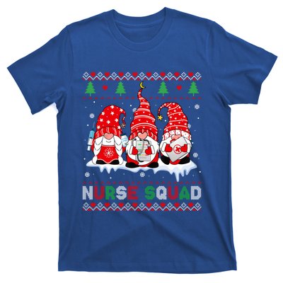 Merry Christmas Santa Gnomes Nurse Squad Ugly Xmas Sweater Gift T-Shirt