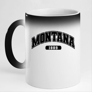 Montana Collegiate Style 1889 11oz Black Color Changing Mug