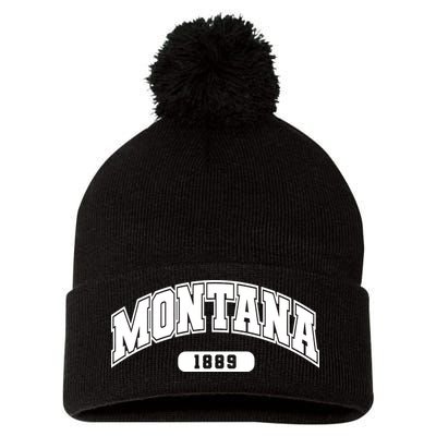 Montana Collegiate Style 1889 Pom Pom 12in Knit Beanie