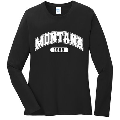 Montana Collegiate Style 1889 Ladies Long Sleeve Shirt
