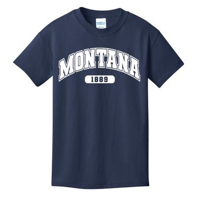 Montana Collegiate Style 1889 Kids T-Shirt