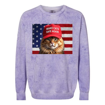 Make Cats Safe Again Gift Colorblast Crewneck Sweatshirt