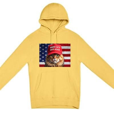 Make Cats Safe Again Gift Premium Pullover Hoodie