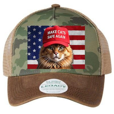 Make Cats Safe Again Gift Legacy Tie Dye Trucker Hat