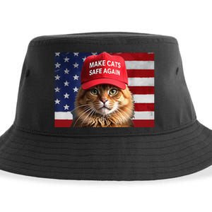 Make Cats Safe Again Gift Sustainable Bucket Hat