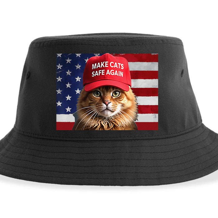 Make Cats Safe Again Gift Sustainable Bucket Hat