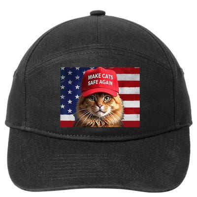 Make Cats Safe Again Gift 7-Panel Snapback Hat