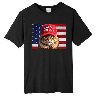 Make Cats Safe Again Gift Tall Fusion ChromaSoft Performance T-Shirt