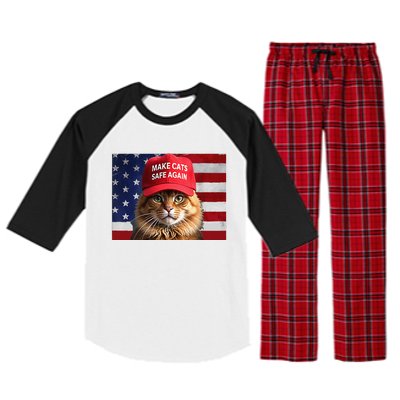 Make Cats Safe Again Gift Raglan Sleeve Pajama Set