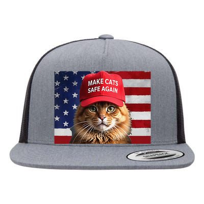 Make Cats Safe Again Gift Flat Bill Trucker Hat