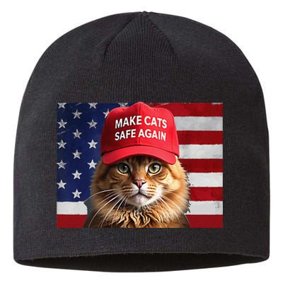 Make Cats Safe Again Gift Sustainable Beanie