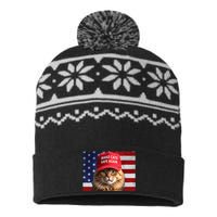 Make Cats Safe Again Gift USA-Made Snowflake Beanie