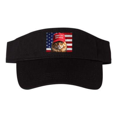 Make Cats Safe Again Gift Valucap Bio-Washed Visor