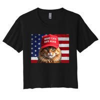 Make Cats Safe Again Gift Women's Crop Top Tee