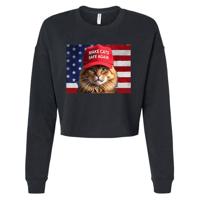 Make Cats Safe Again Gift Cropped Pullover Crew