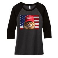 Make Cats Safe Again Gift Women's Tri-Blend 3/4-Sleeve Raglan Shirt