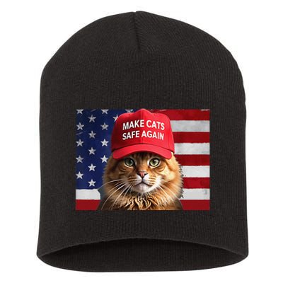 Make Cats Safe Again Gift Short Acrylic Beanie