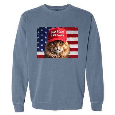 Make Cats Safe Again Gift Garment-Dyed Sweatshirt