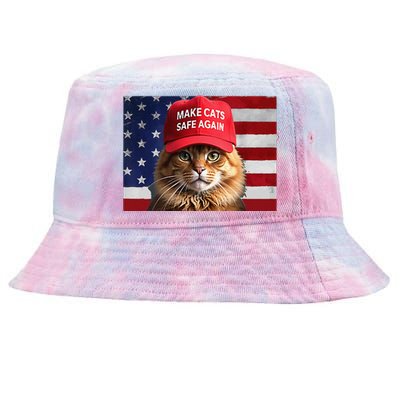 Make Cats Safe Again Gift Tie-Dyed Bucket Hat