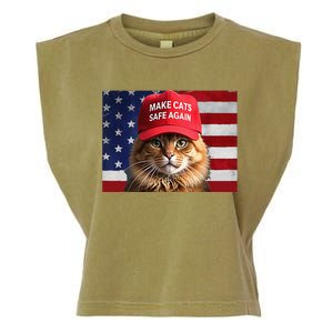 Make Cats Safe Again Gift Garment-Dyed Women's Muscle Tee