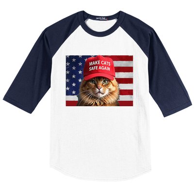 Make Cats Safe Again Gift Baseball Sleeve Shirt