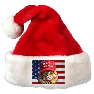 Make Cats Safe Again Gift Premium Christmas Santa Hat