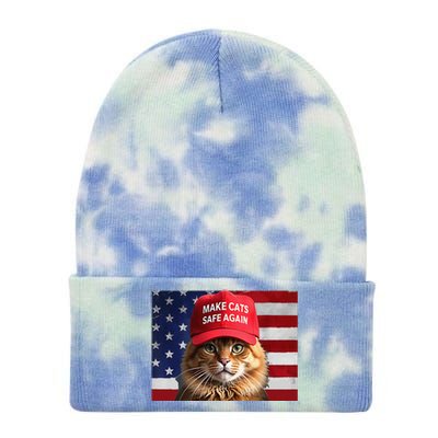 Make Cats Safe Again Gift Tie Dye 12in Knit Beanie