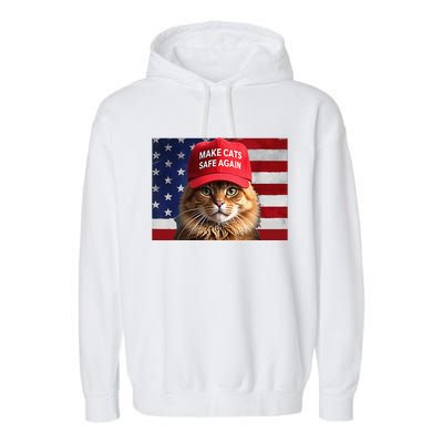 Make Cats Safe Again Gift Garment-Dyed Fleece Hoodie