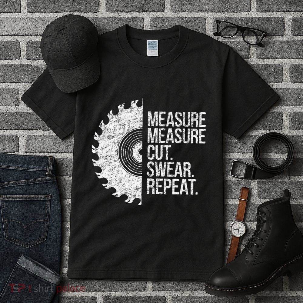 Measure Cut Swear Funny Handyman Dad FatherS Day Tall T-Shirt